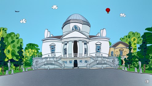 Chiswick House by Dylan Izaak - Original Painting on Aluminium